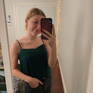 Silk Dark Green Tanktop